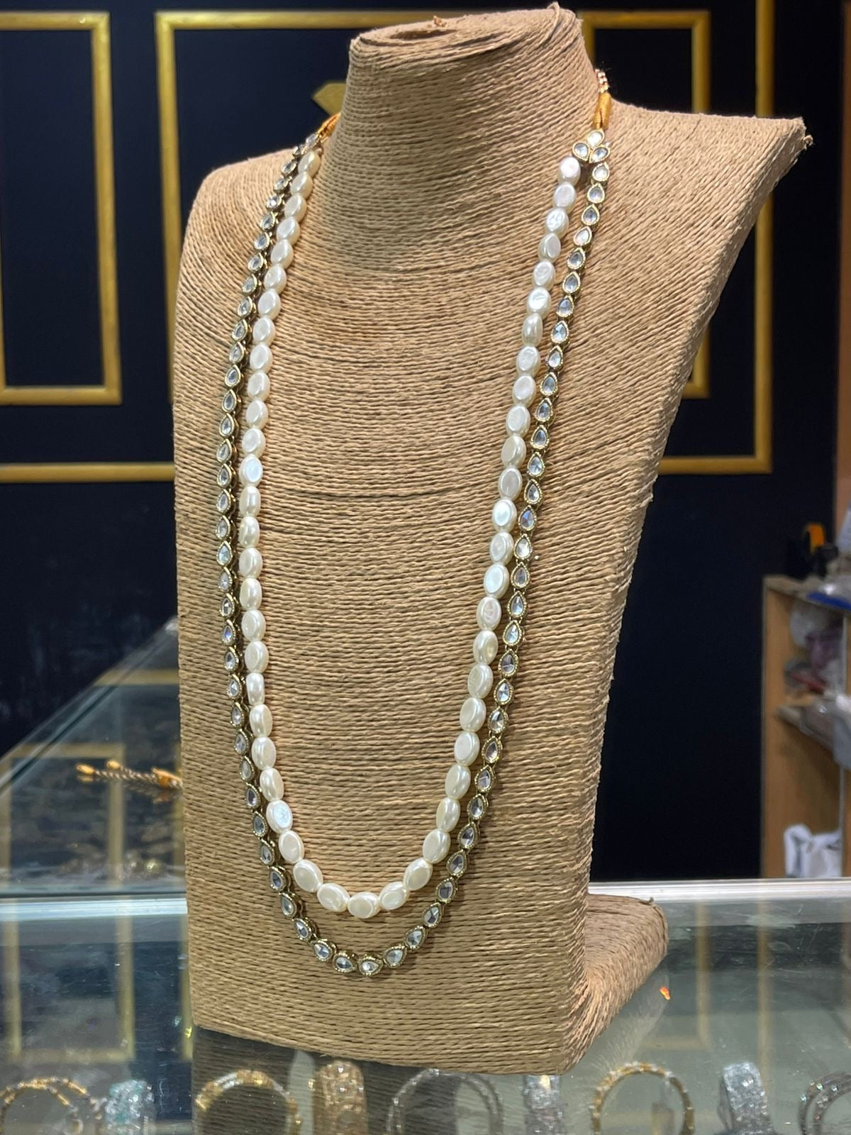 Kundan Single Layer Stylish Mala