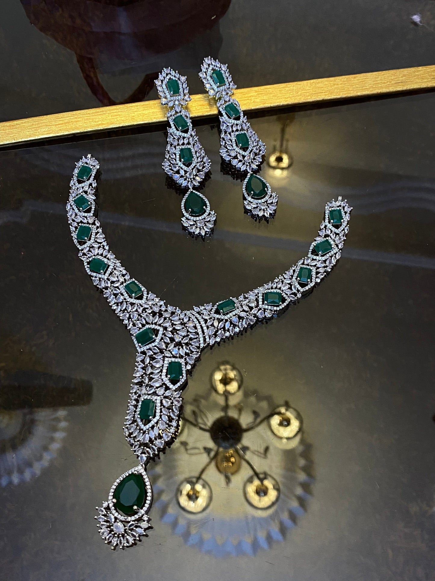 Zircon Ad Necklace Set Big