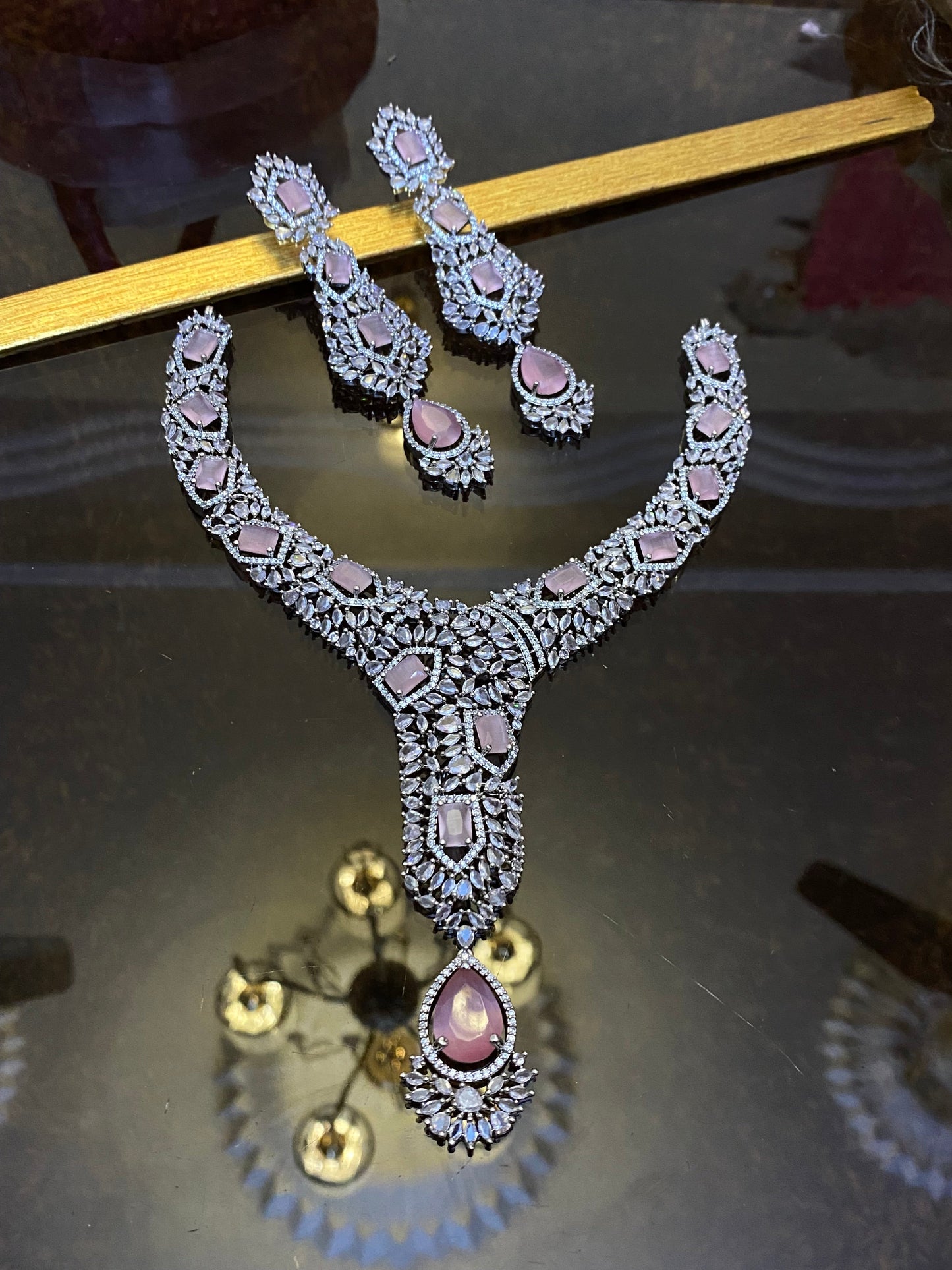 Zircon Ad Big Necklace Set