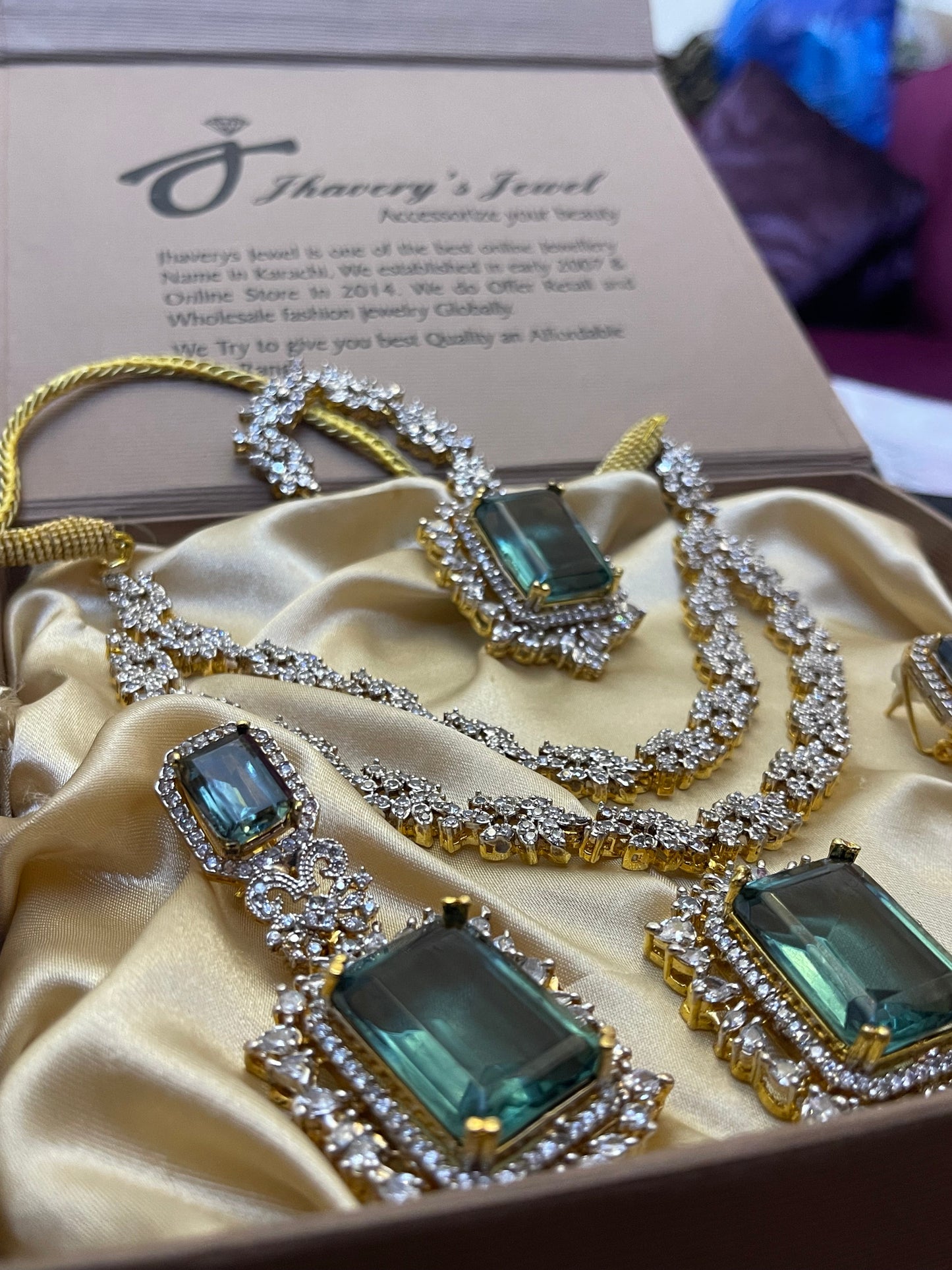 22KT Zircon Bridal Necklace Set