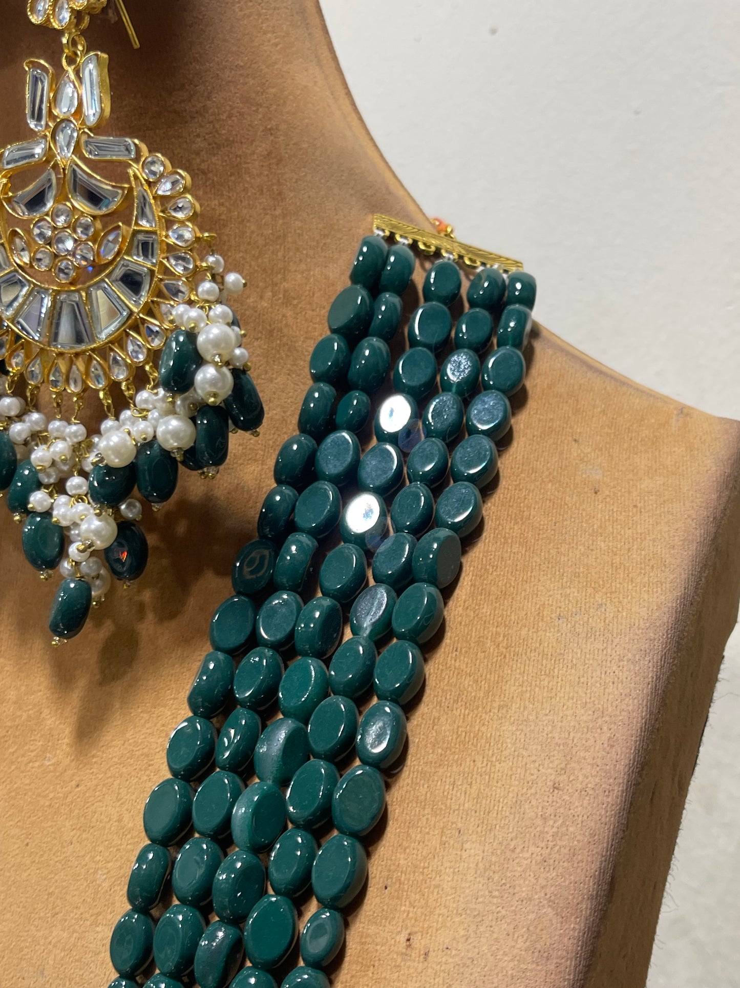 Kundan long mala and Earrings