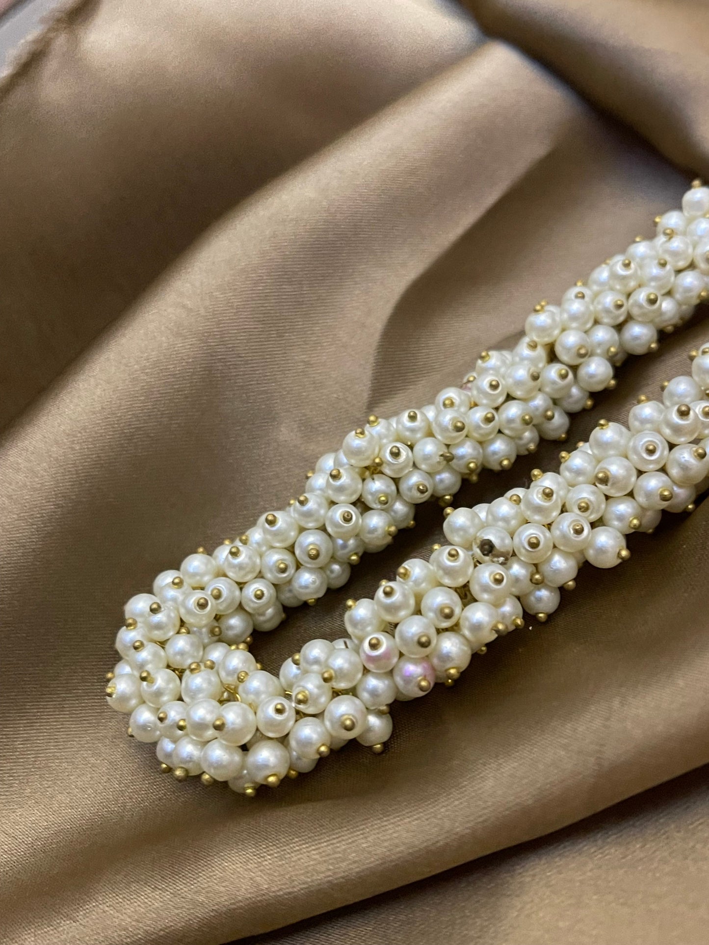 Gajra Long Pearls Mala and Tops