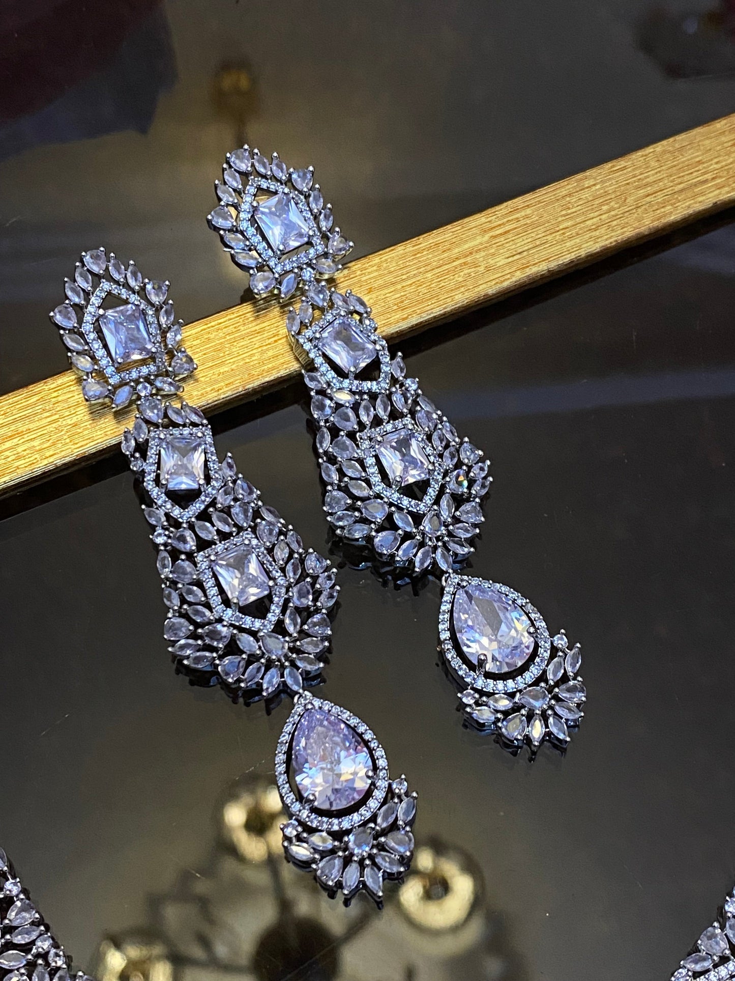 Zircon Ad Necklace Set Big