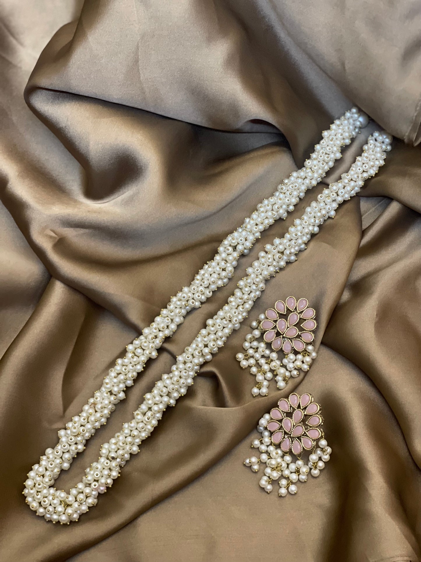 Gajra Long Pearls Mala and Tops