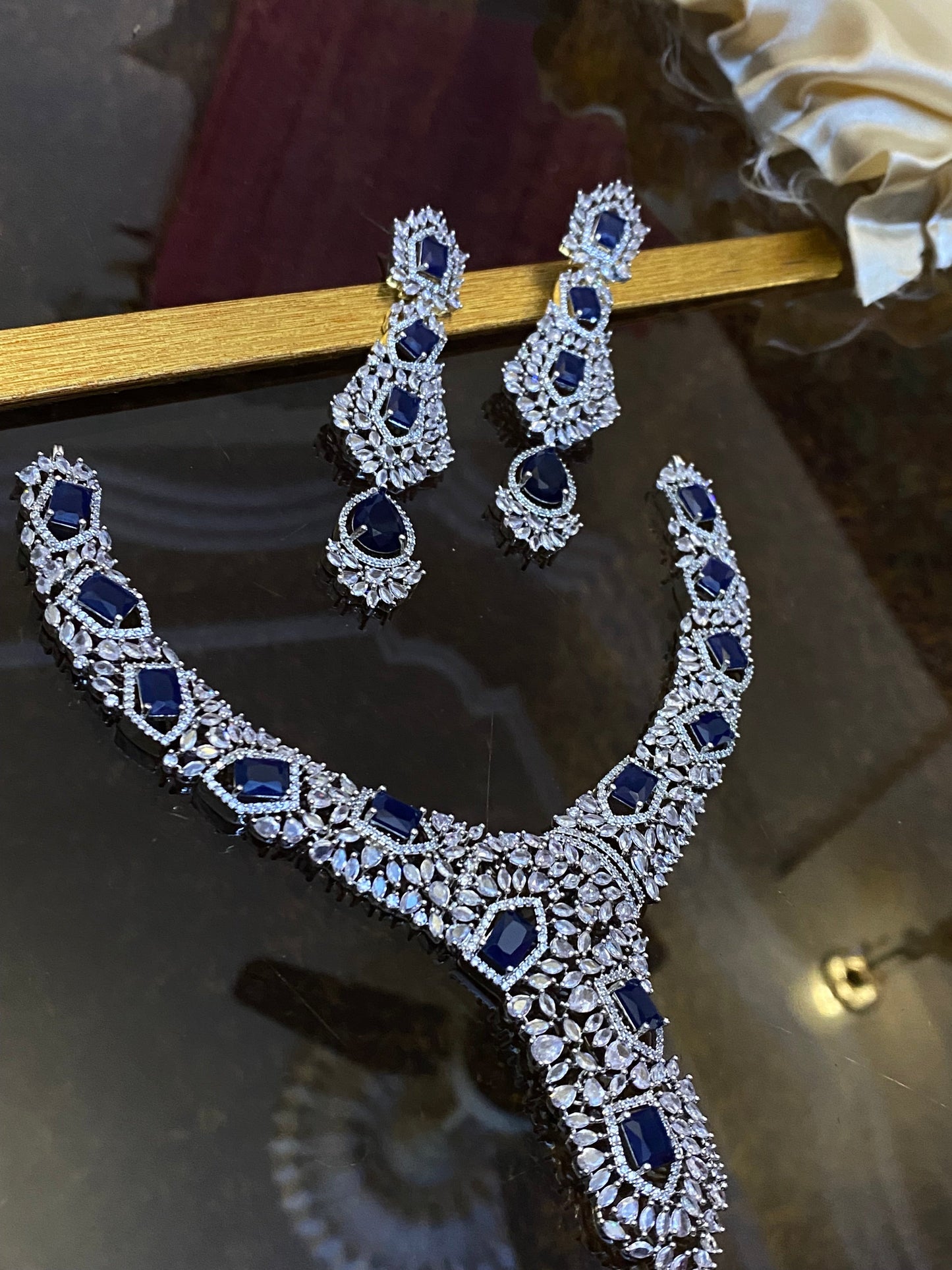 Zircon Ad Necklace Set Big