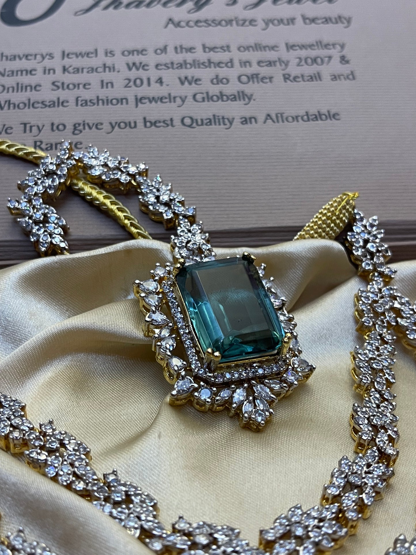 22KT Zircon Bridal Necklace Set