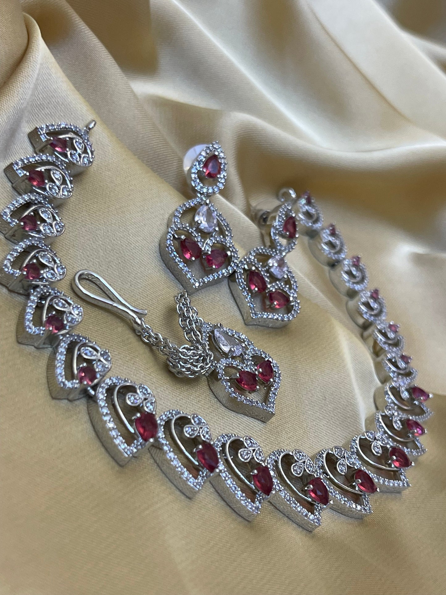 Zircon Ad Necklace Set