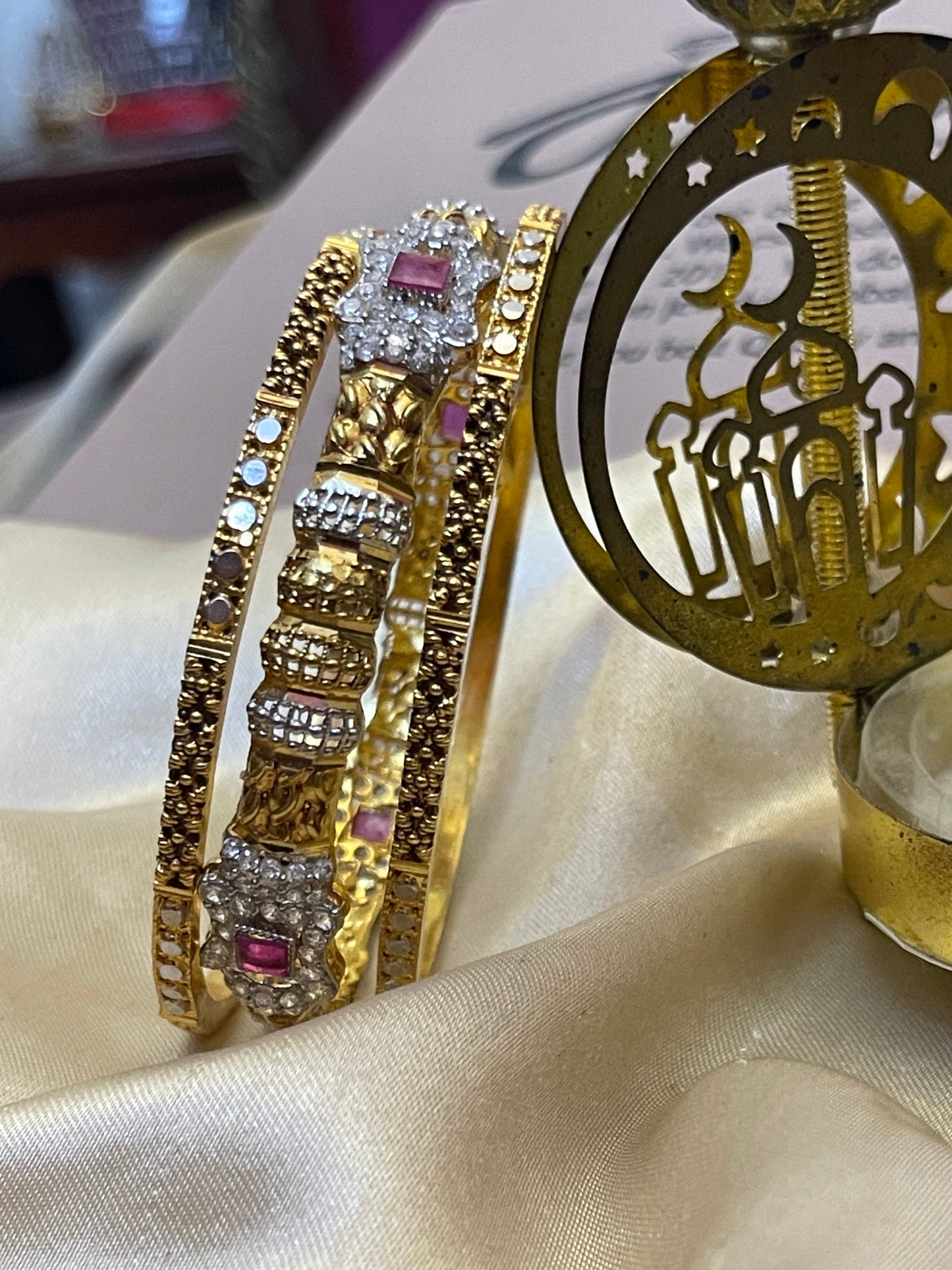 Gold Plated 3 Pc Bangles Set