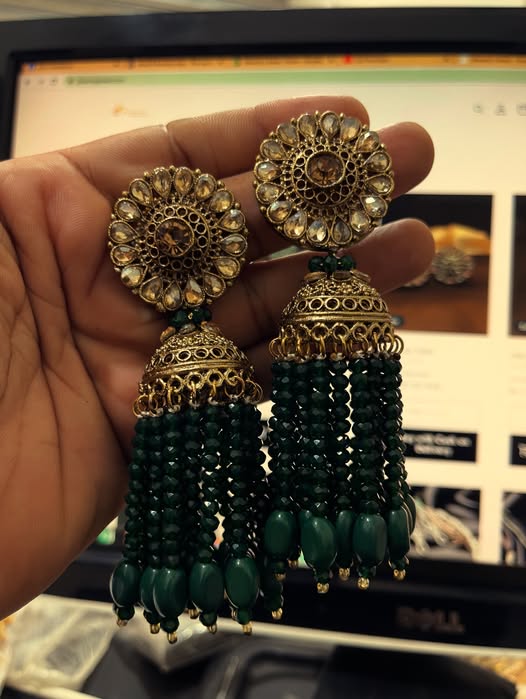 Jhalar Jhumka Green