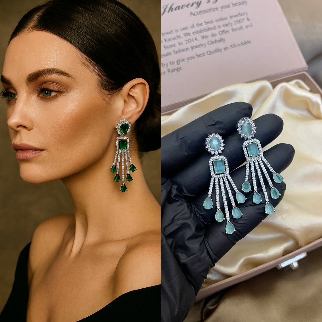 Ad Zircon Big Earrings