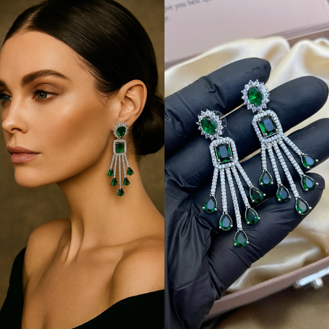 AD Zircon Big Earrings