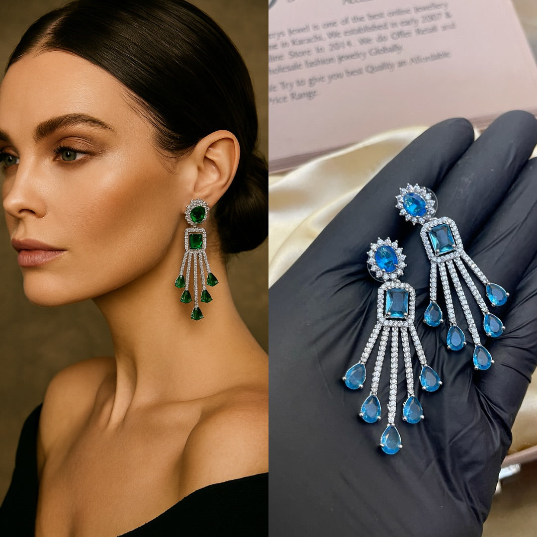 Ad Zircon Big Earrings