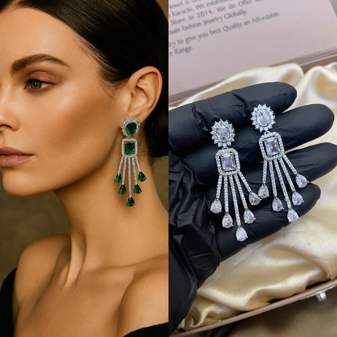 Ad Zircon Big Earrings