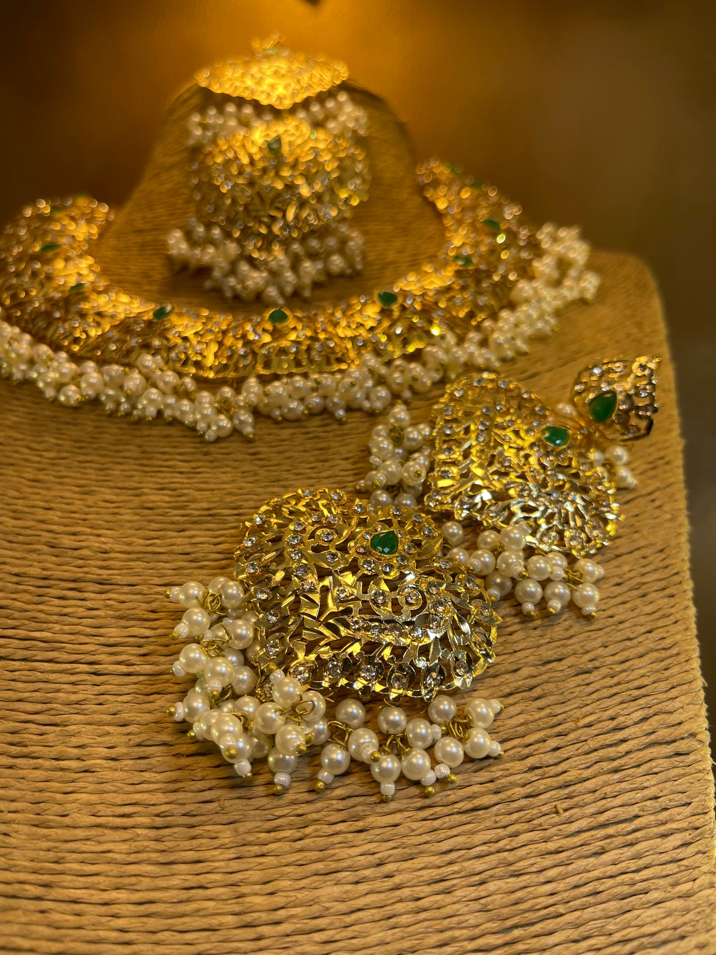 Hyderabadi Heart Shape Necklace Set