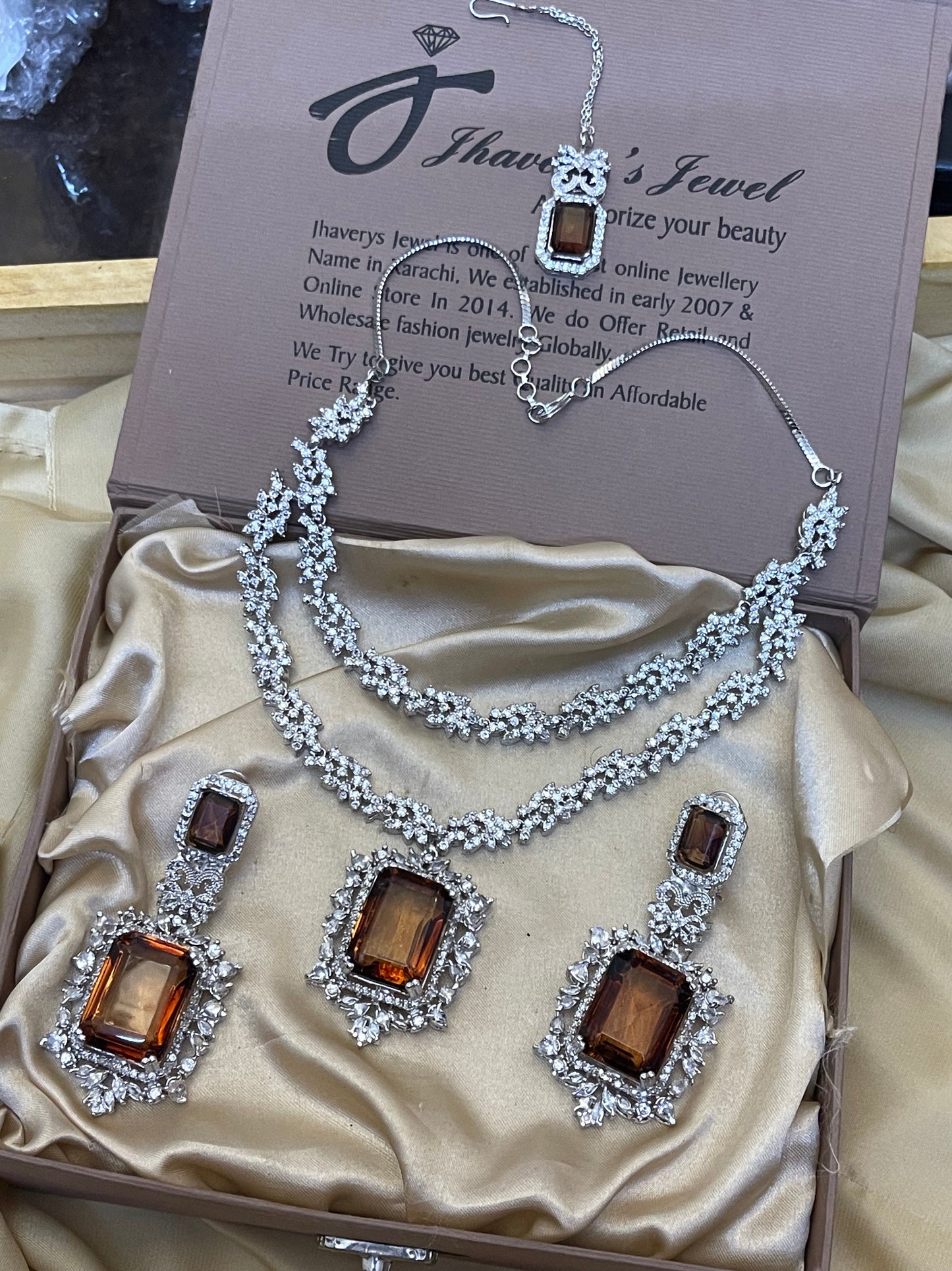 Silver Double Layer Bridal Set