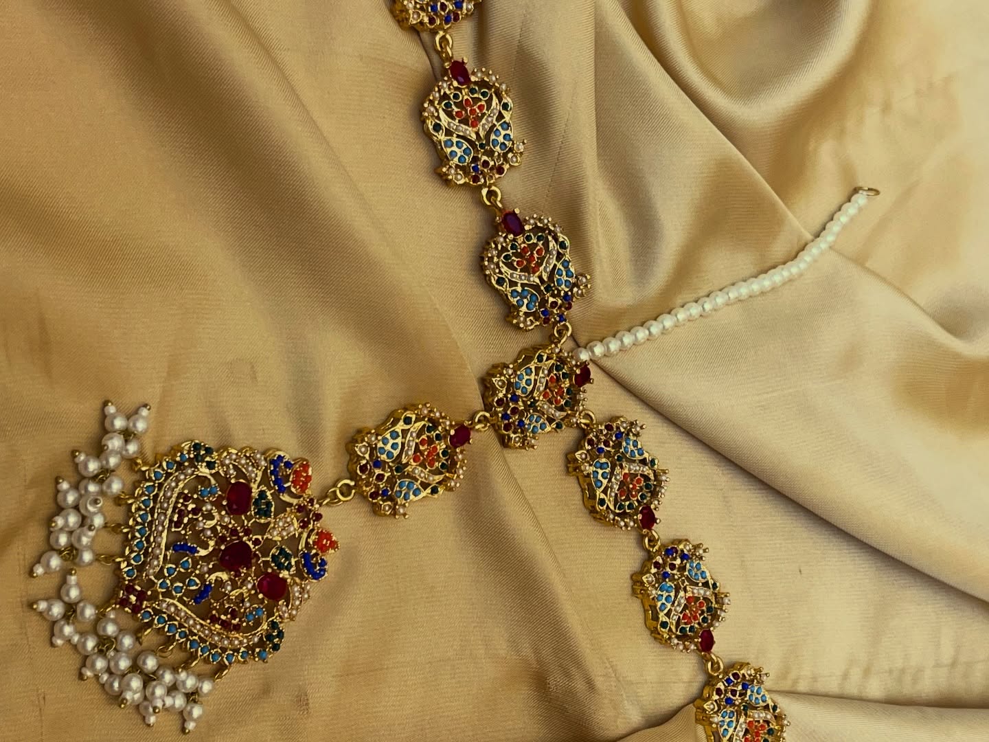 Multi Stone Studded Matha Patti Head piece