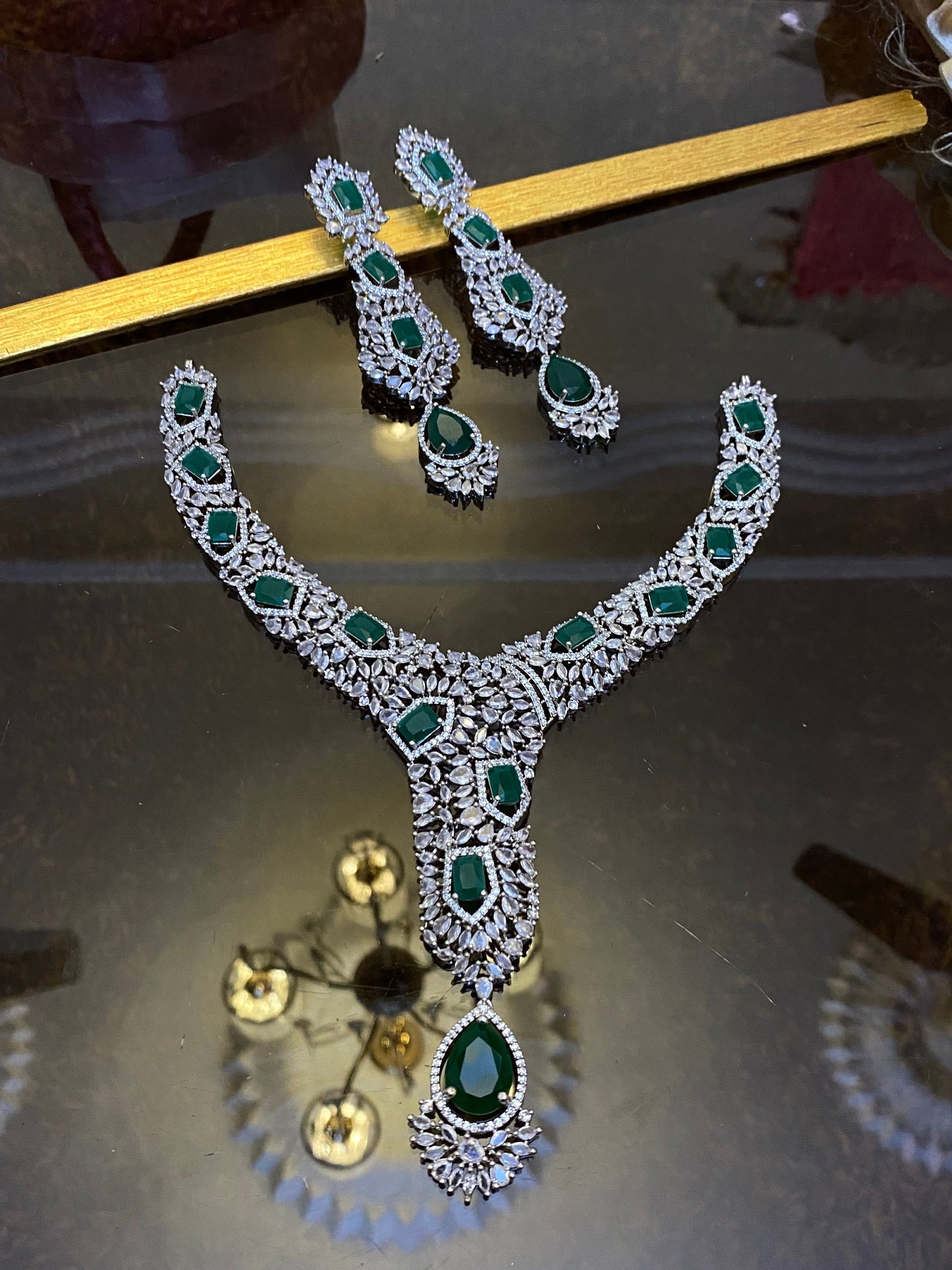 Zircon Ad Necklace Set Big