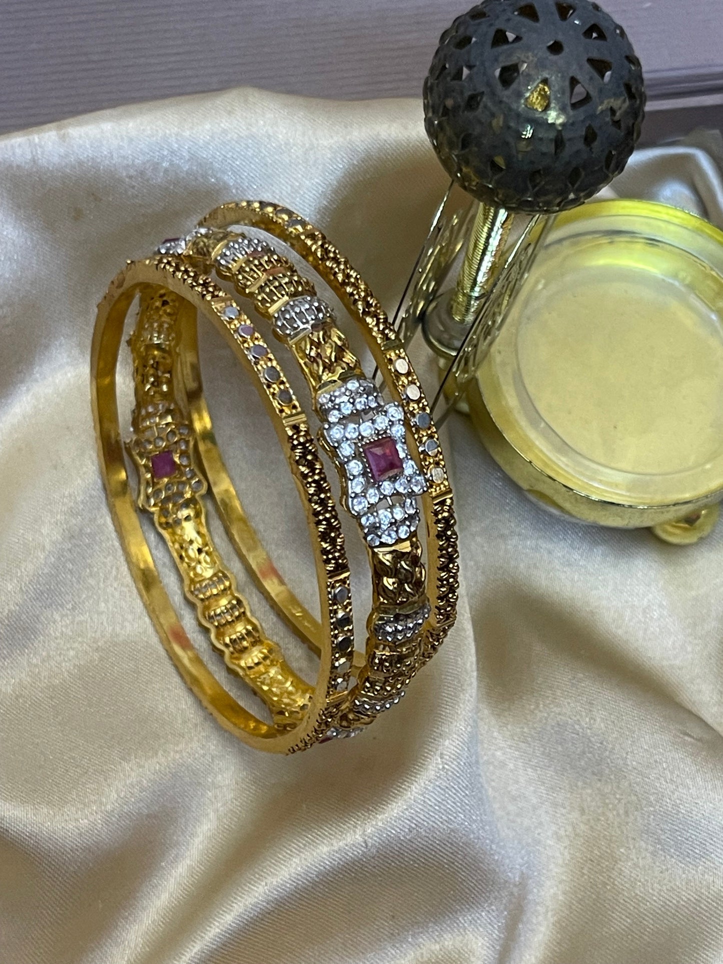 Gold Plated 3 Pc Bangles Set