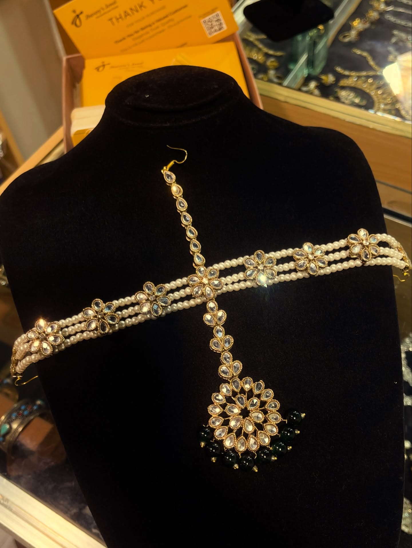 Kundan Stylish wear Long head Piece head Patti Sheesh patti