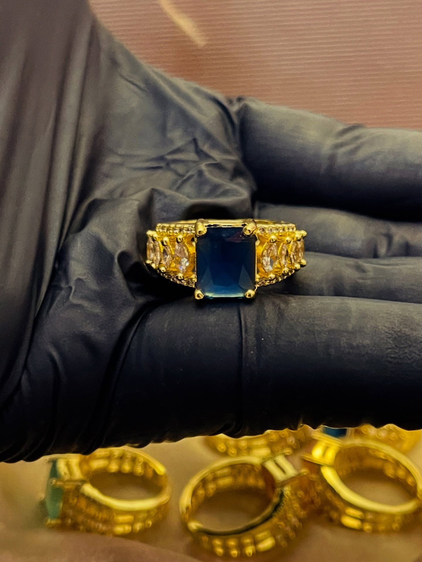 Ad Indian Cubic Zircon Ring Standard size