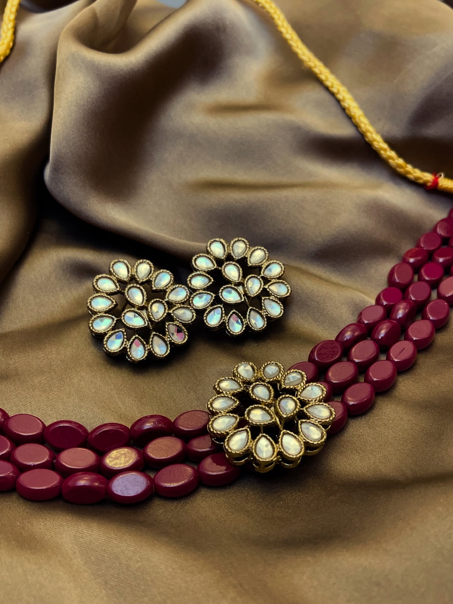 Kundan Stylih Wear Ruby Marian Choker set