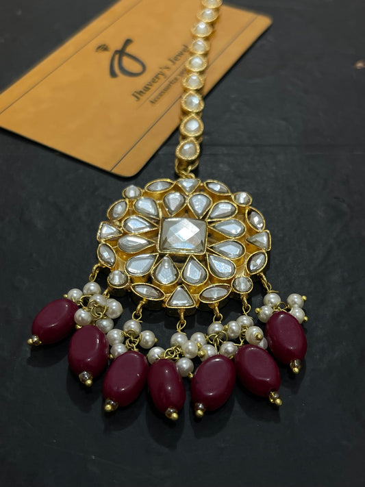 Thappa Kundan Stylish Wear Designer Tikka