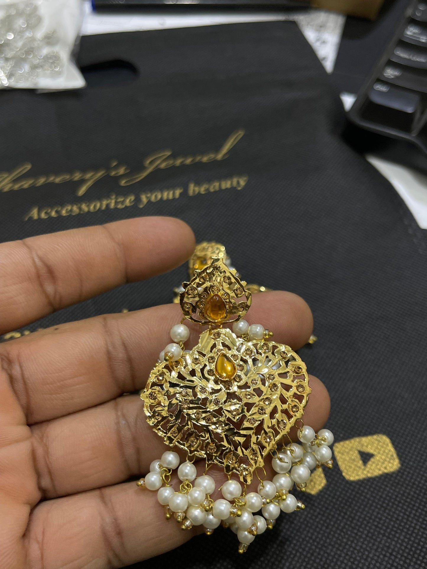 Hyderabadi Heart Shape Earrings