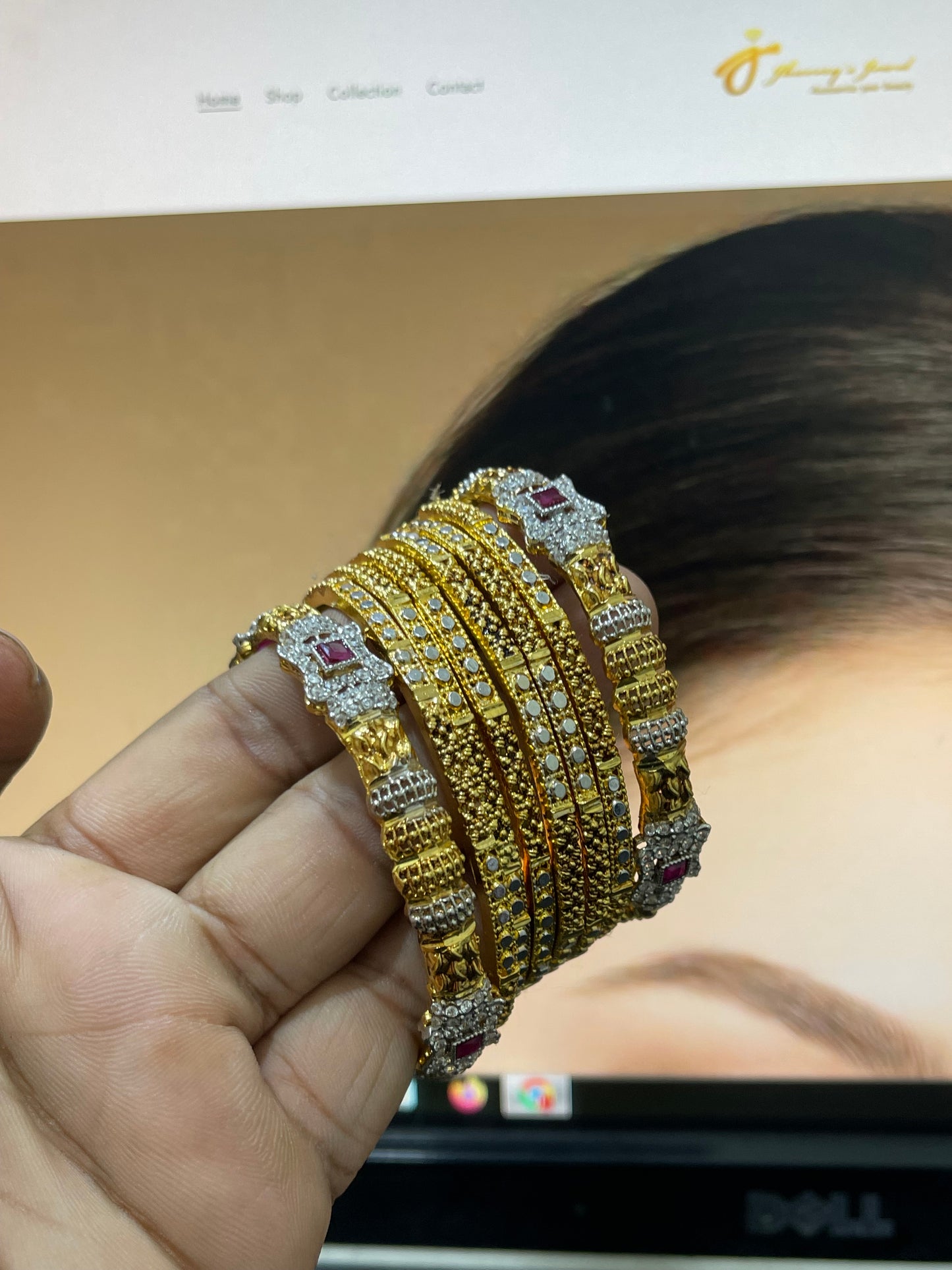 22KT Gold Plated Bangles Set (2.6 )