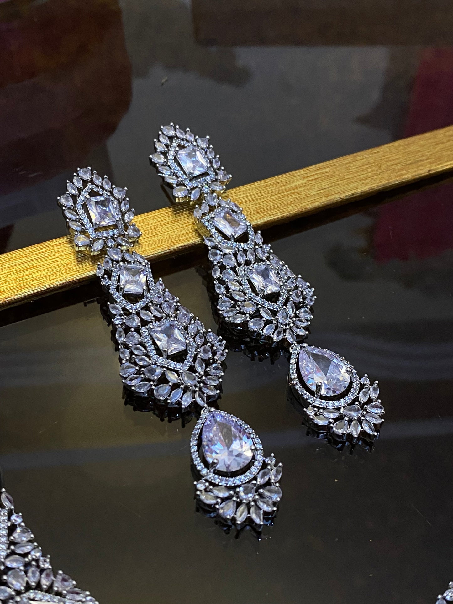 Zircon Ad Necklace Set Big