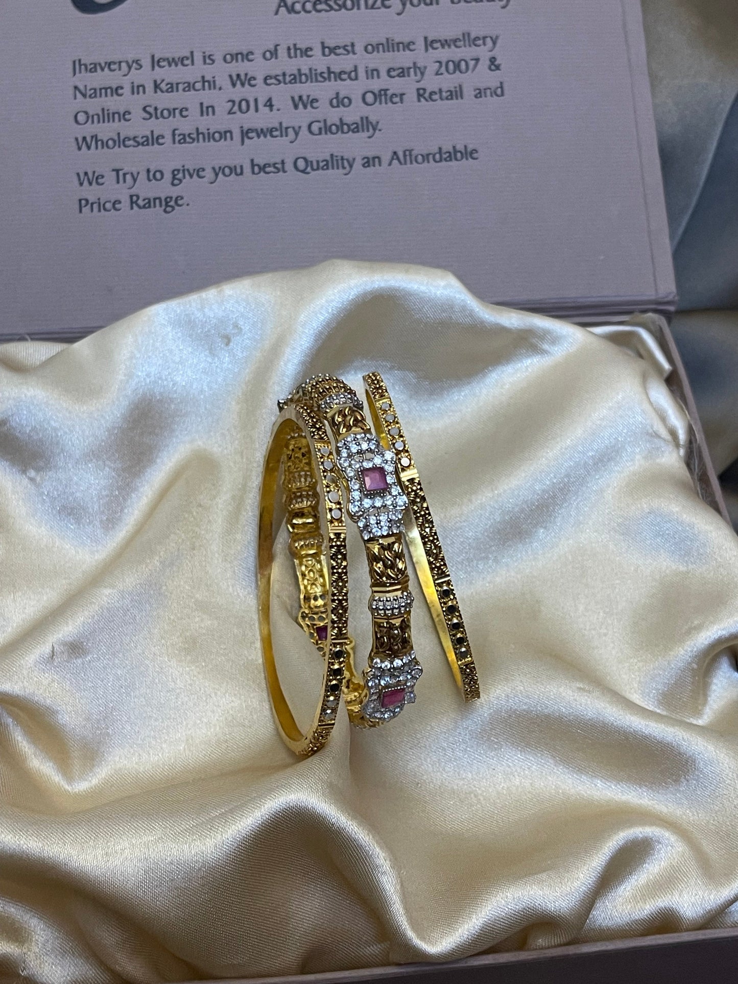 Gold Plated 3 Pc Bangles Set