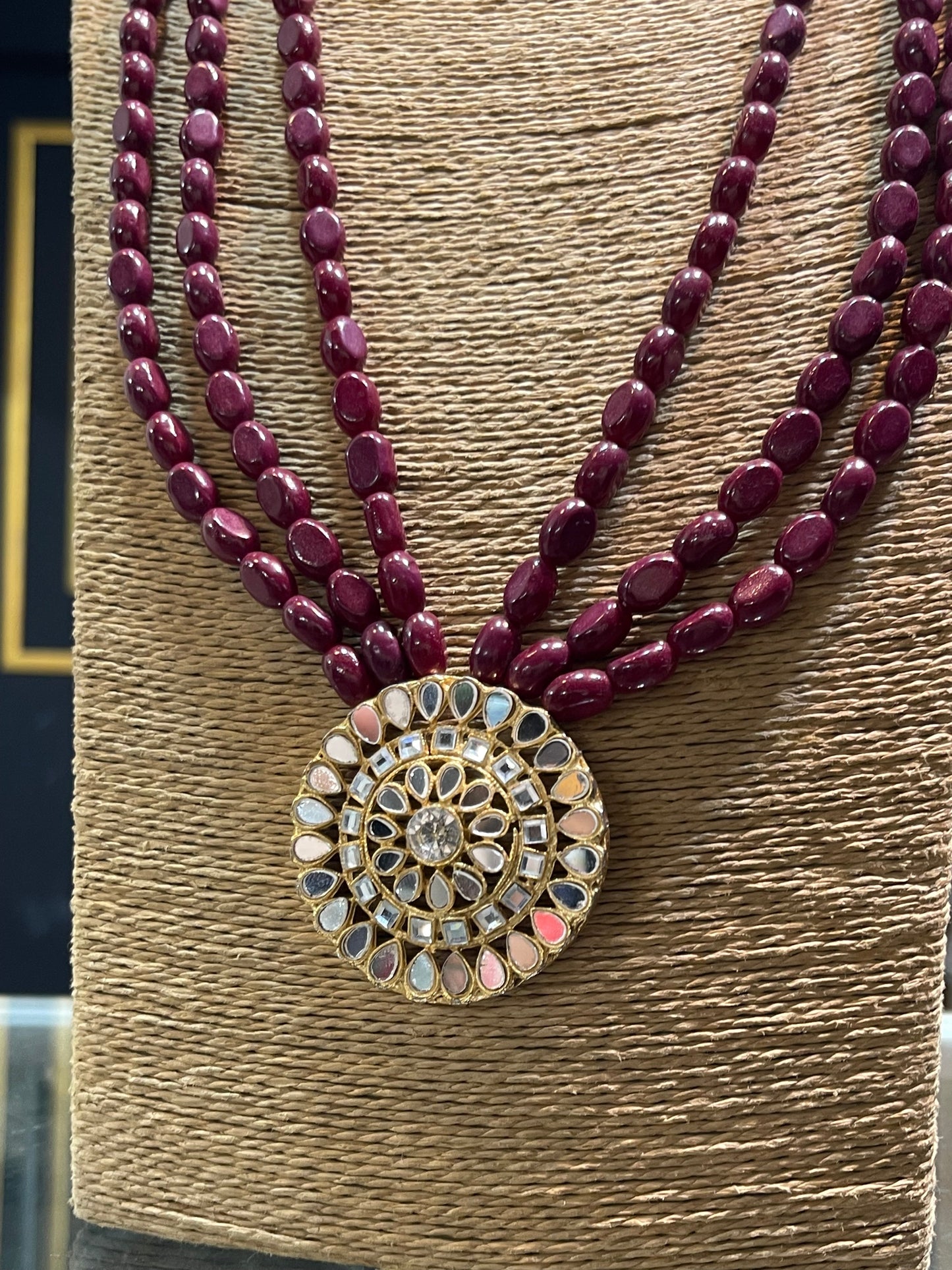3 Layers Kundan Bunch Mala