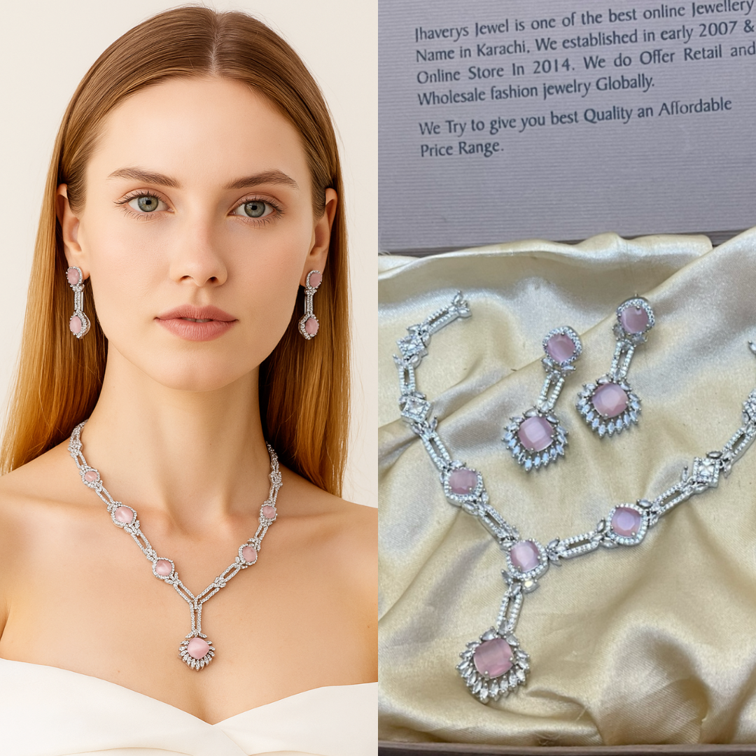 Zircon Ad Necklace Set