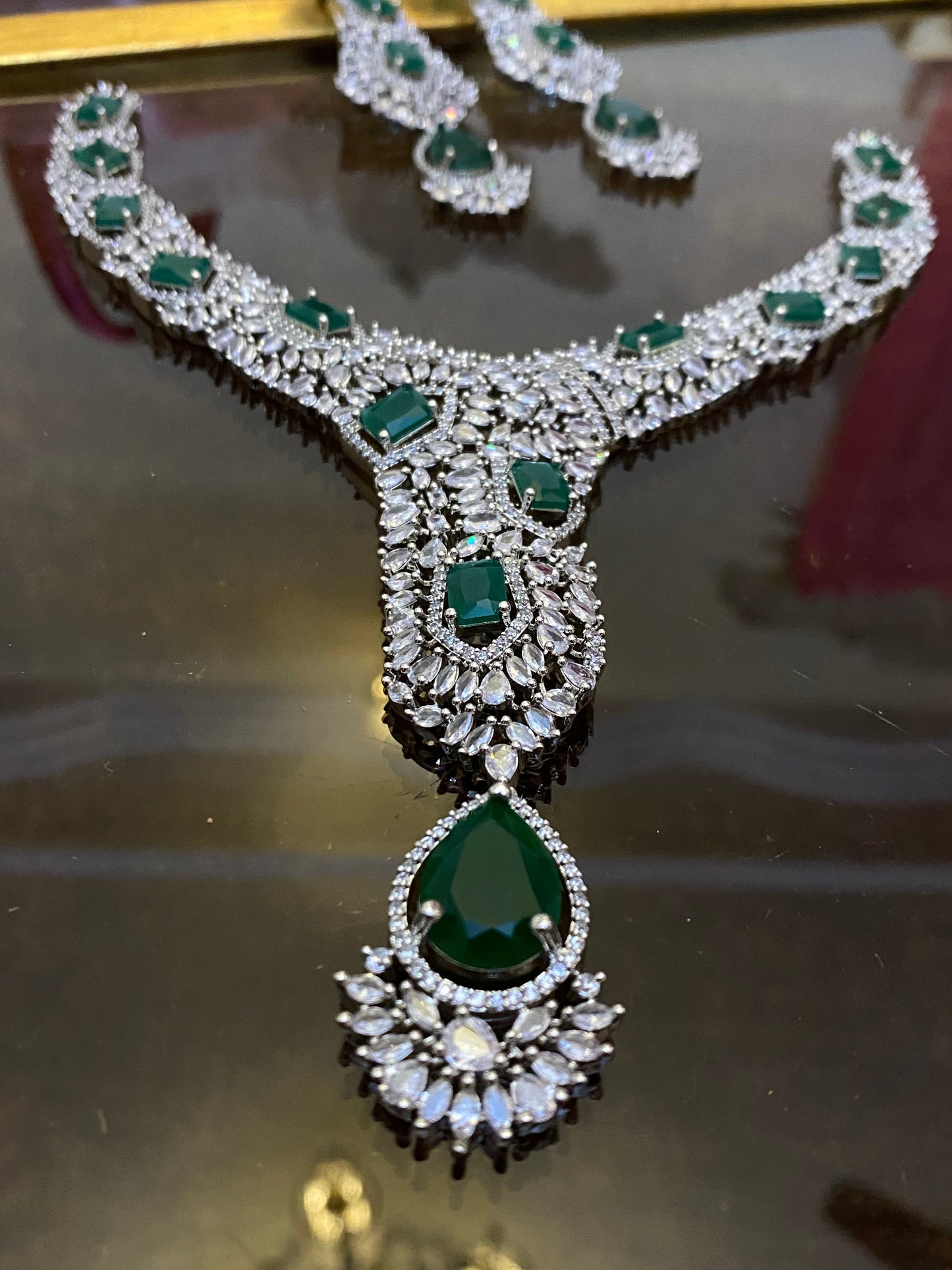 Zircon Ad Necklace Set Big