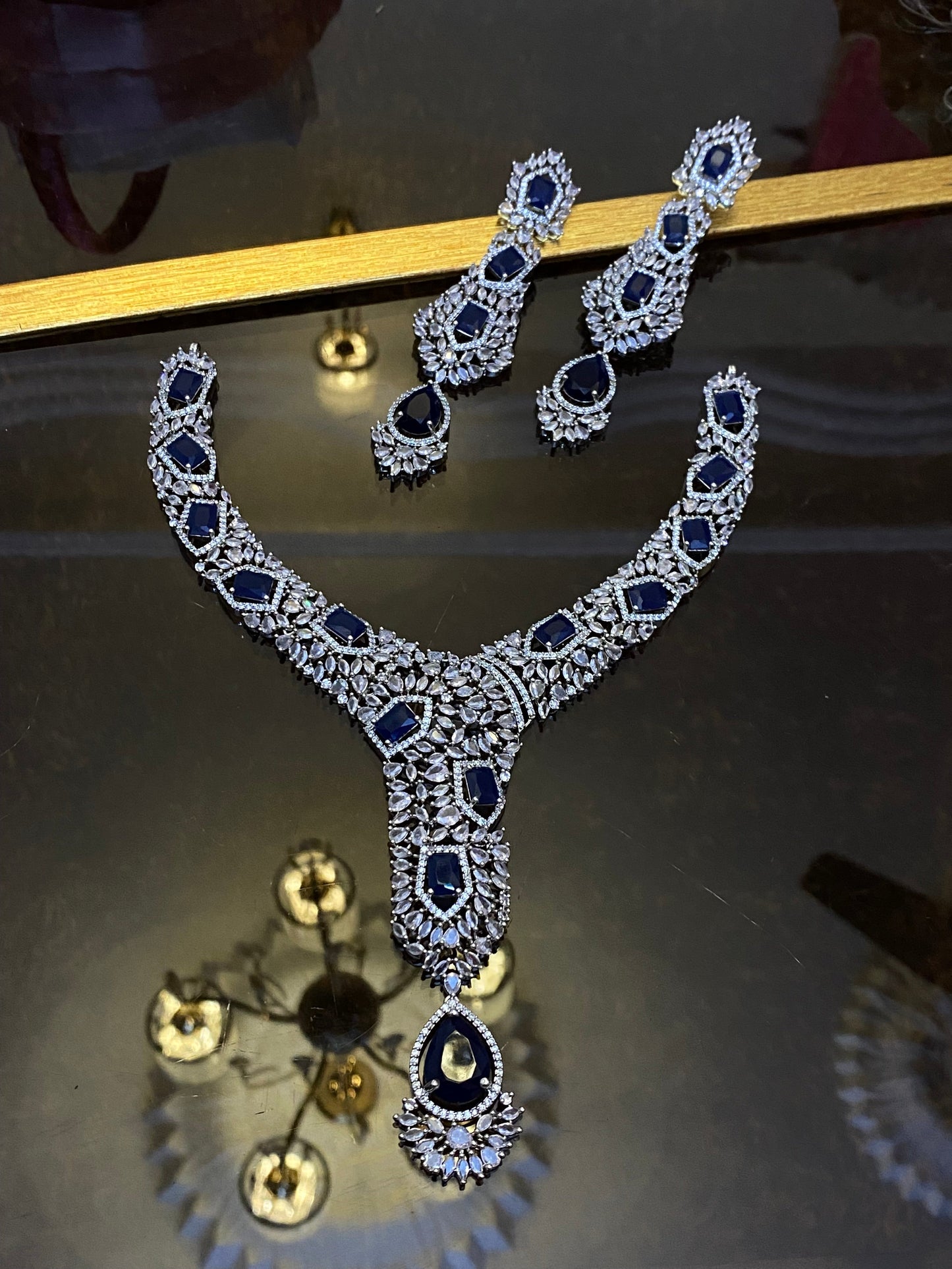 Zircon Ad Necklace Set Big