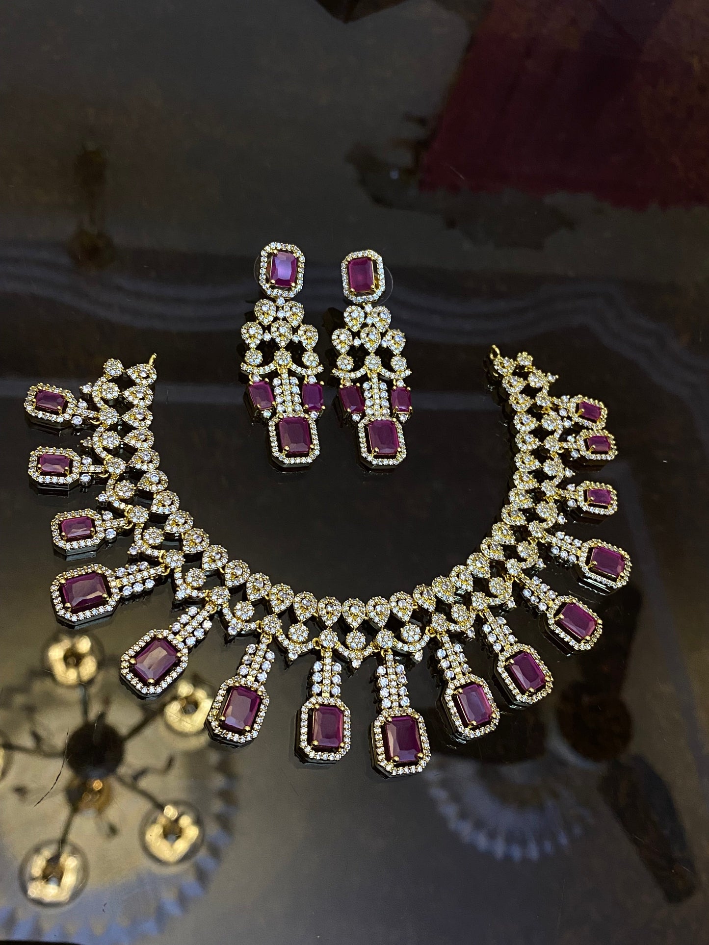 Zircon Ad Necklace Sets