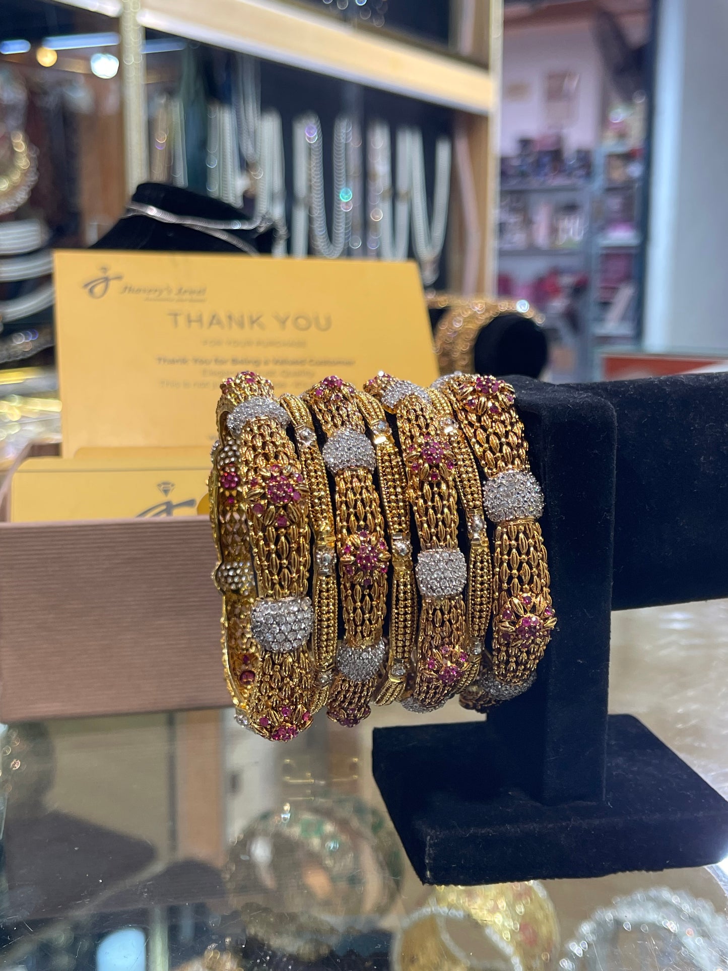 Gold Plated 7 Pieces Bangles Set