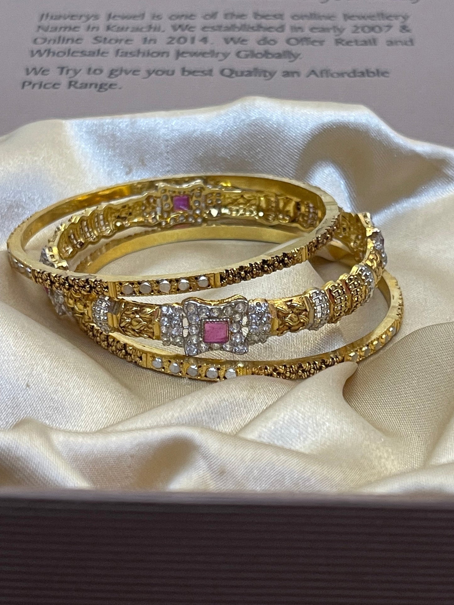Gold Plated 3 Pc Bangles Set
