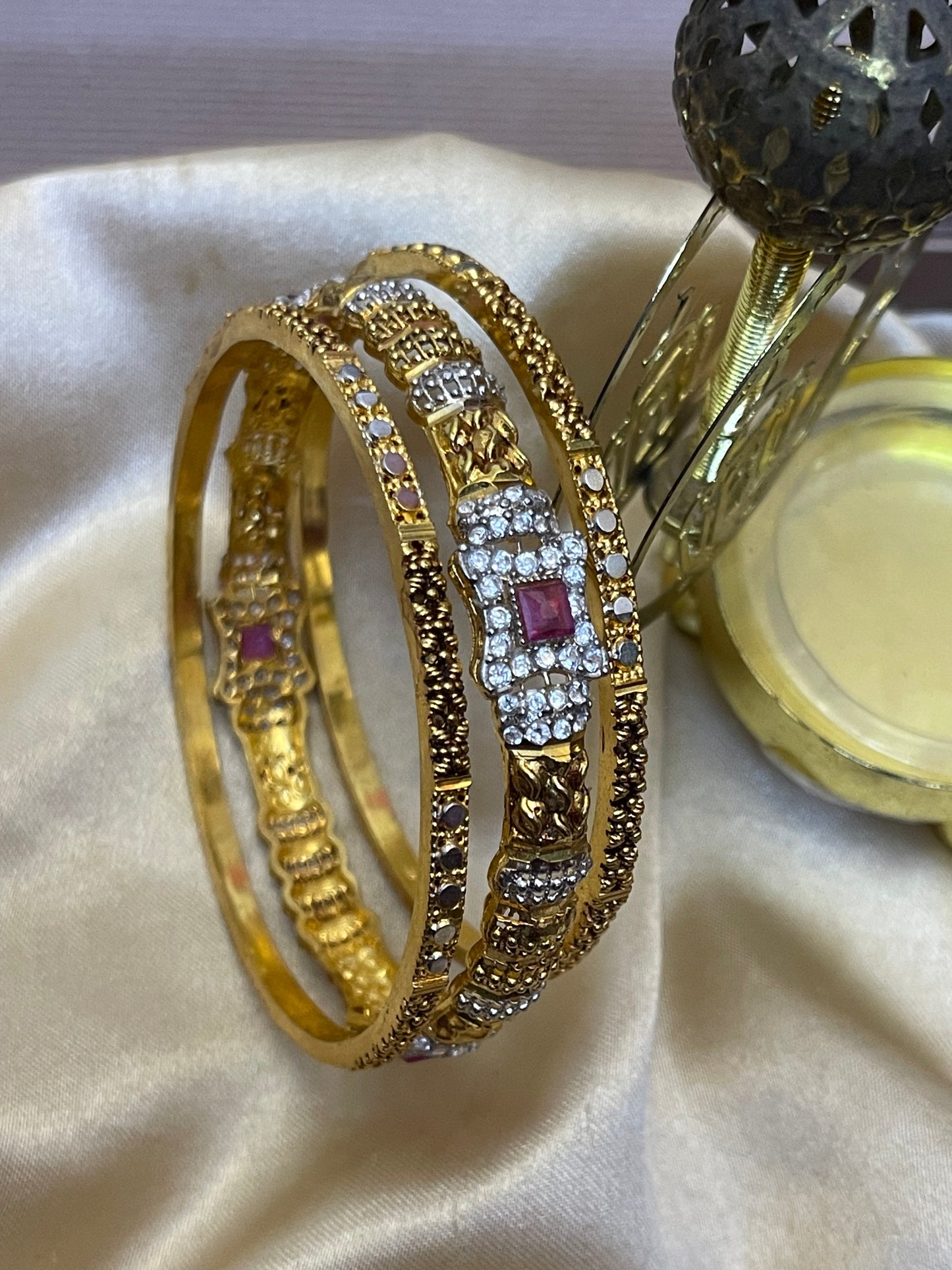 Gold Plated 3 Pc Bangles Set