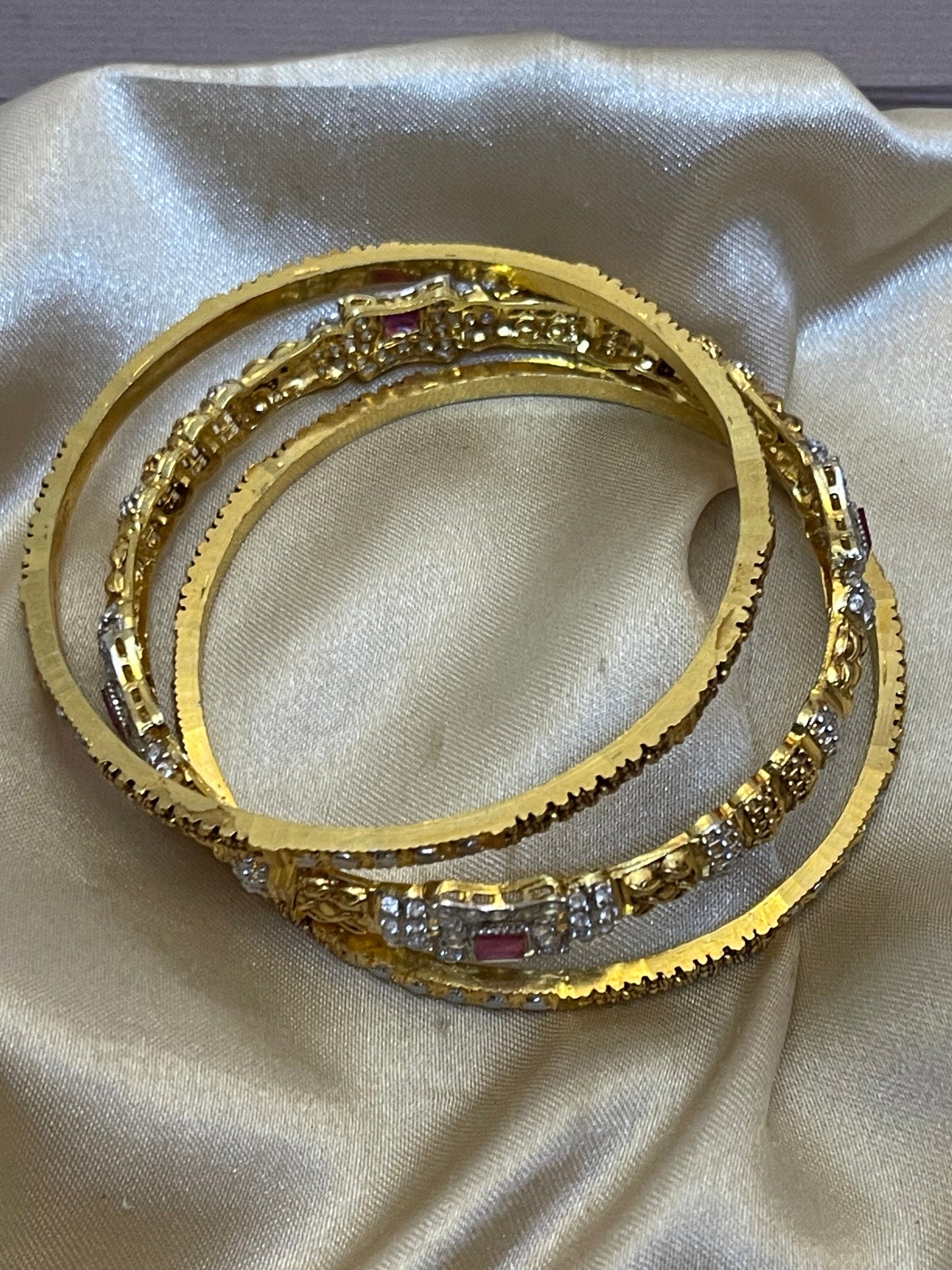 Gold Plated 3 Pc Bangles Set