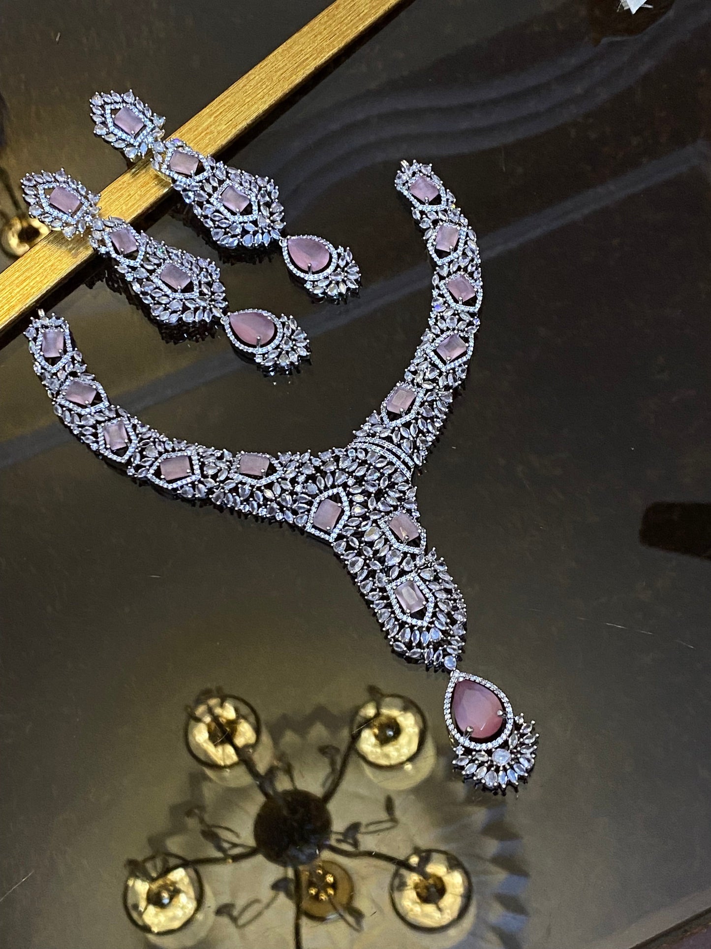 Zircon Ad Big Necklace Set