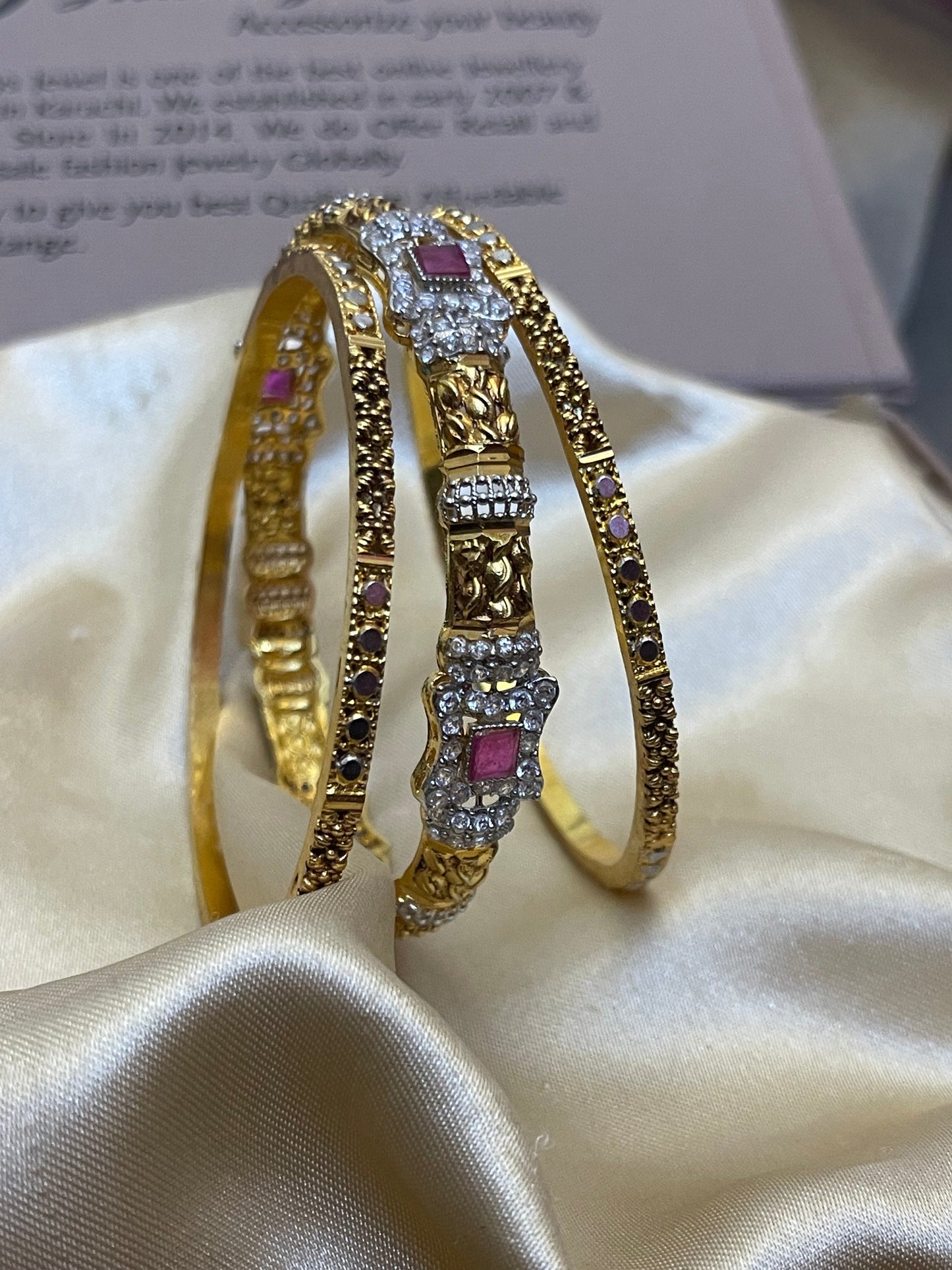 Gold Plated 3 Pc Bangles Set