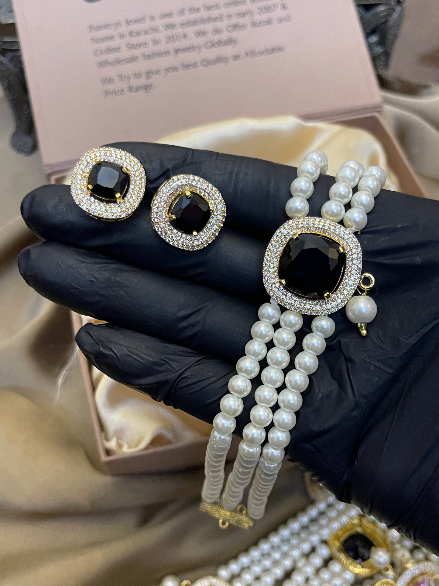 Zircon Choker Sets