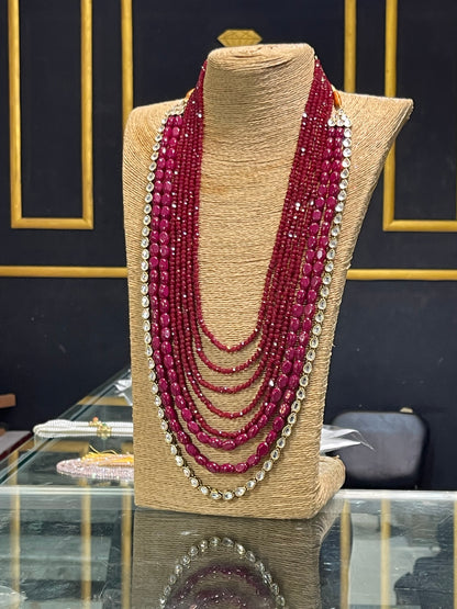 Double Detachable kundan and 5 layers Maala