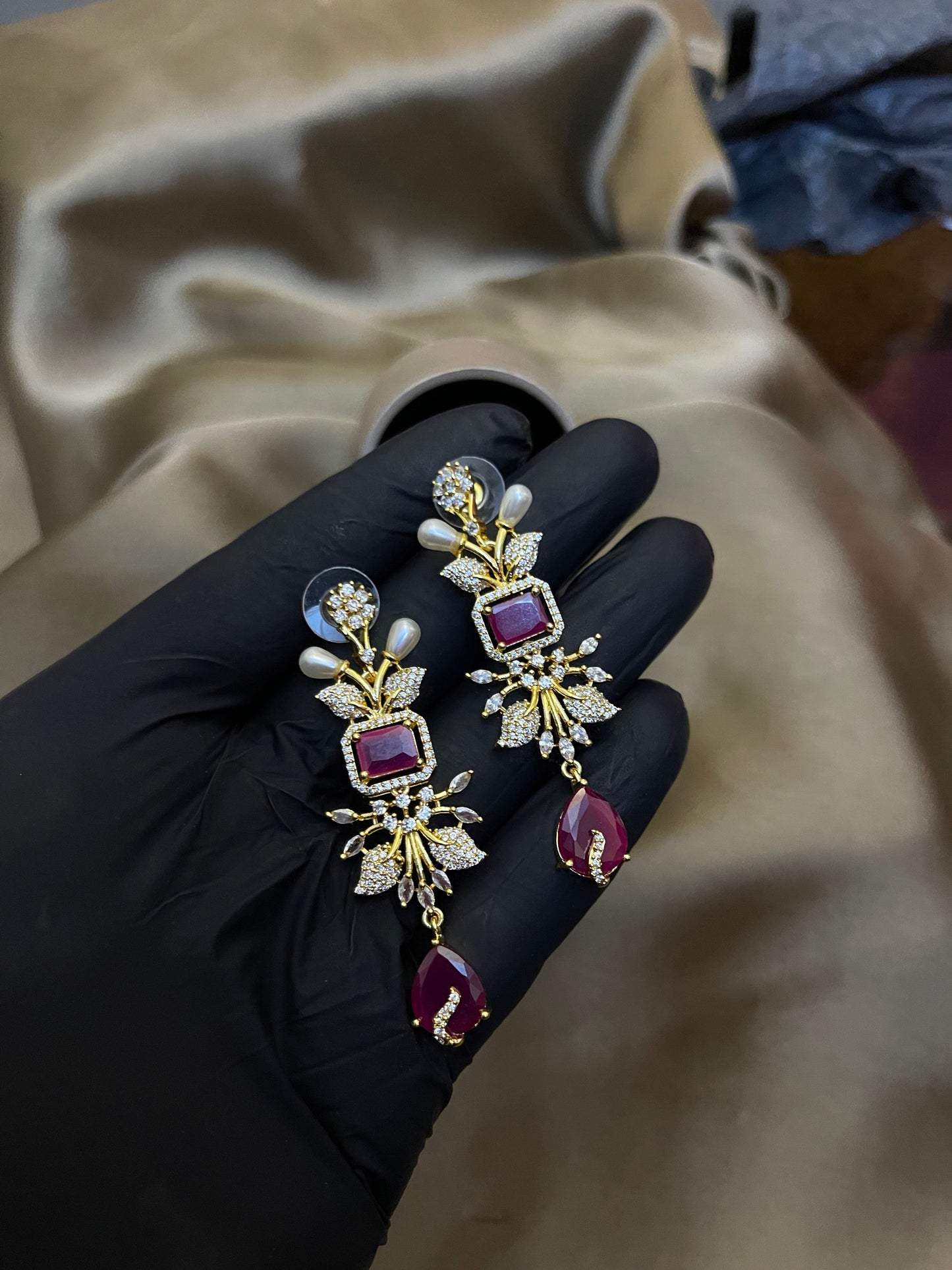 Zircon Ad Earrings