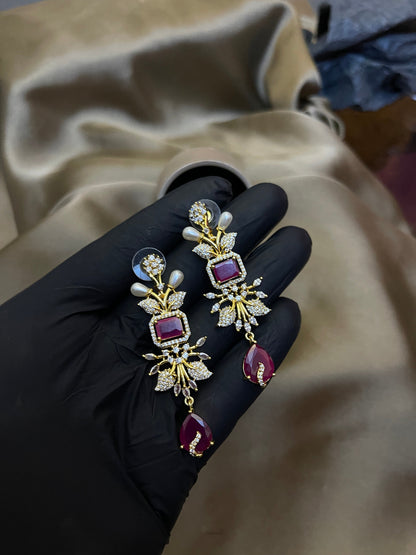Zircon Ad Earrings