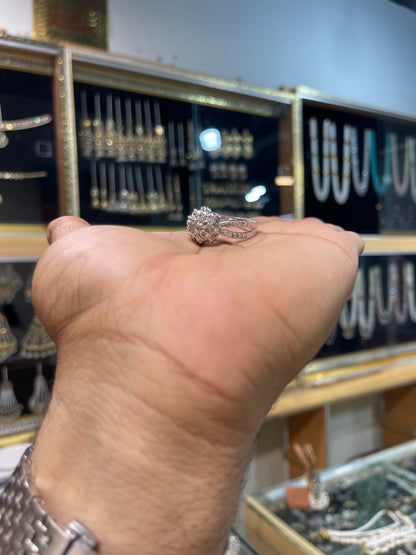 Zircon Jarao Silver Plated Ring