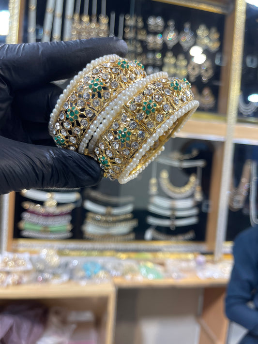 Hyderabadi Designer Gold Plated Bangles