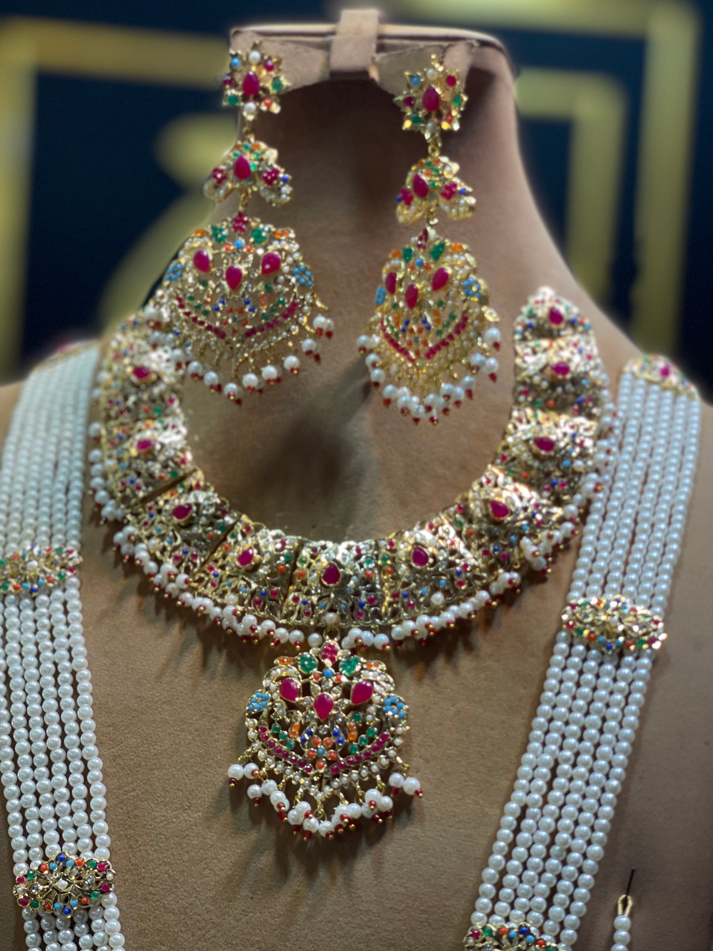 Hyderabadi Bridal Necklace Noratan