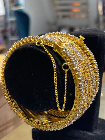 24KT Gold Plated 6 Pcs Bangles Set