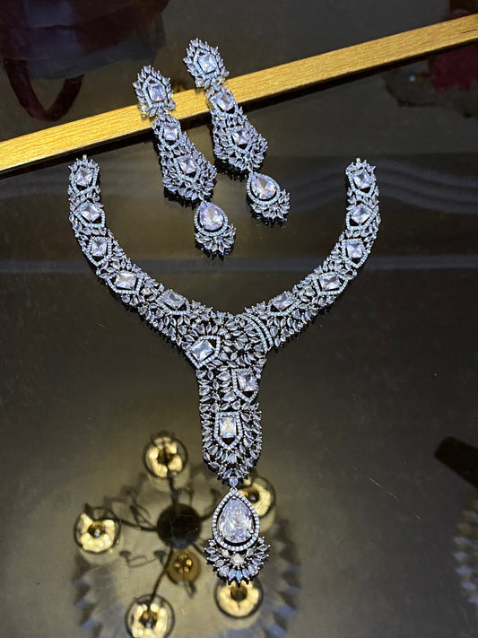 Zircon Ad Necklace Set Big